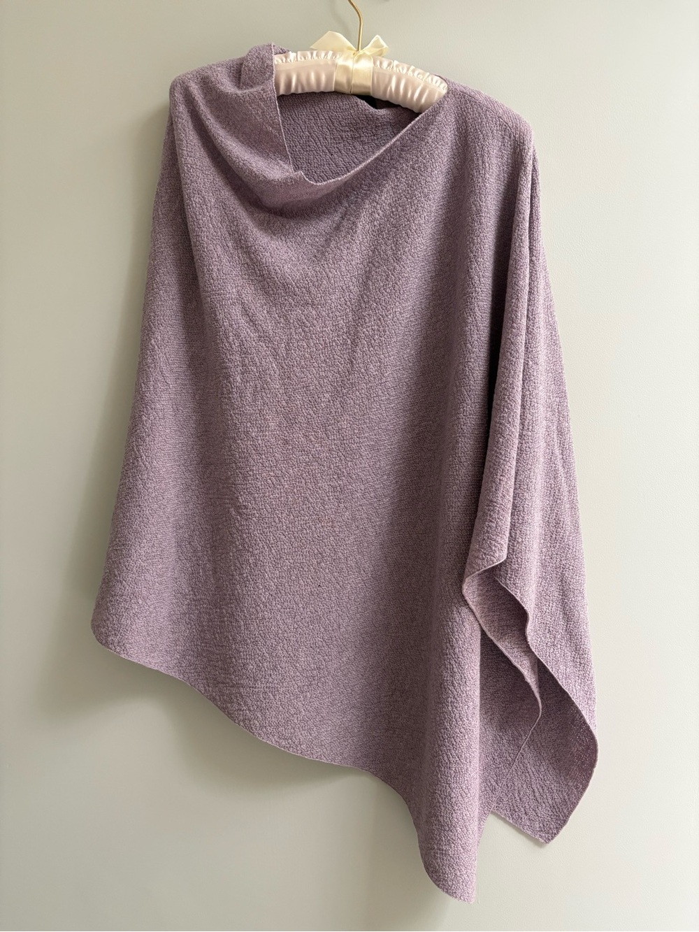 Eileen Fisher Lavender Shawl-Style Poncho